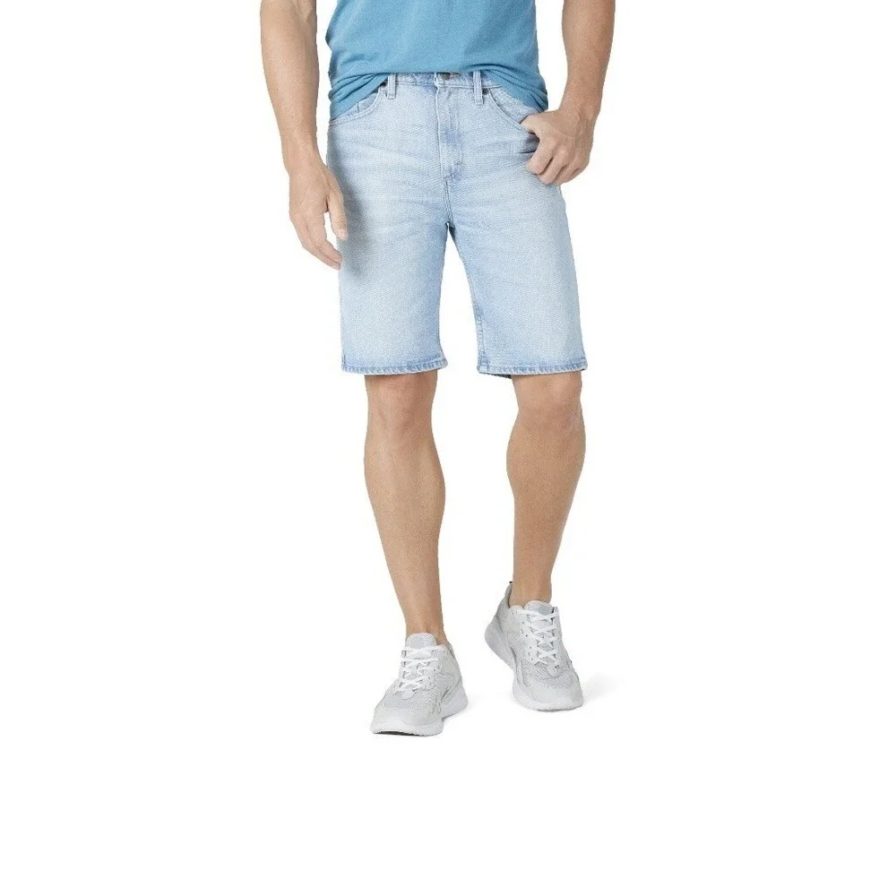 Wrangler Authentics Men's blue Classic Relaxed‎ Fit 10 Inseam Jean Short size 36